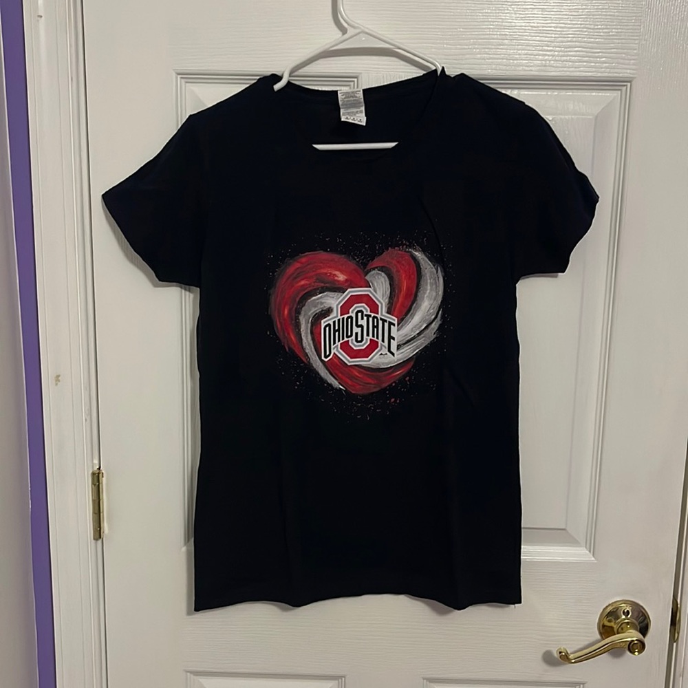 Heart Ohio State Black T-Shirt